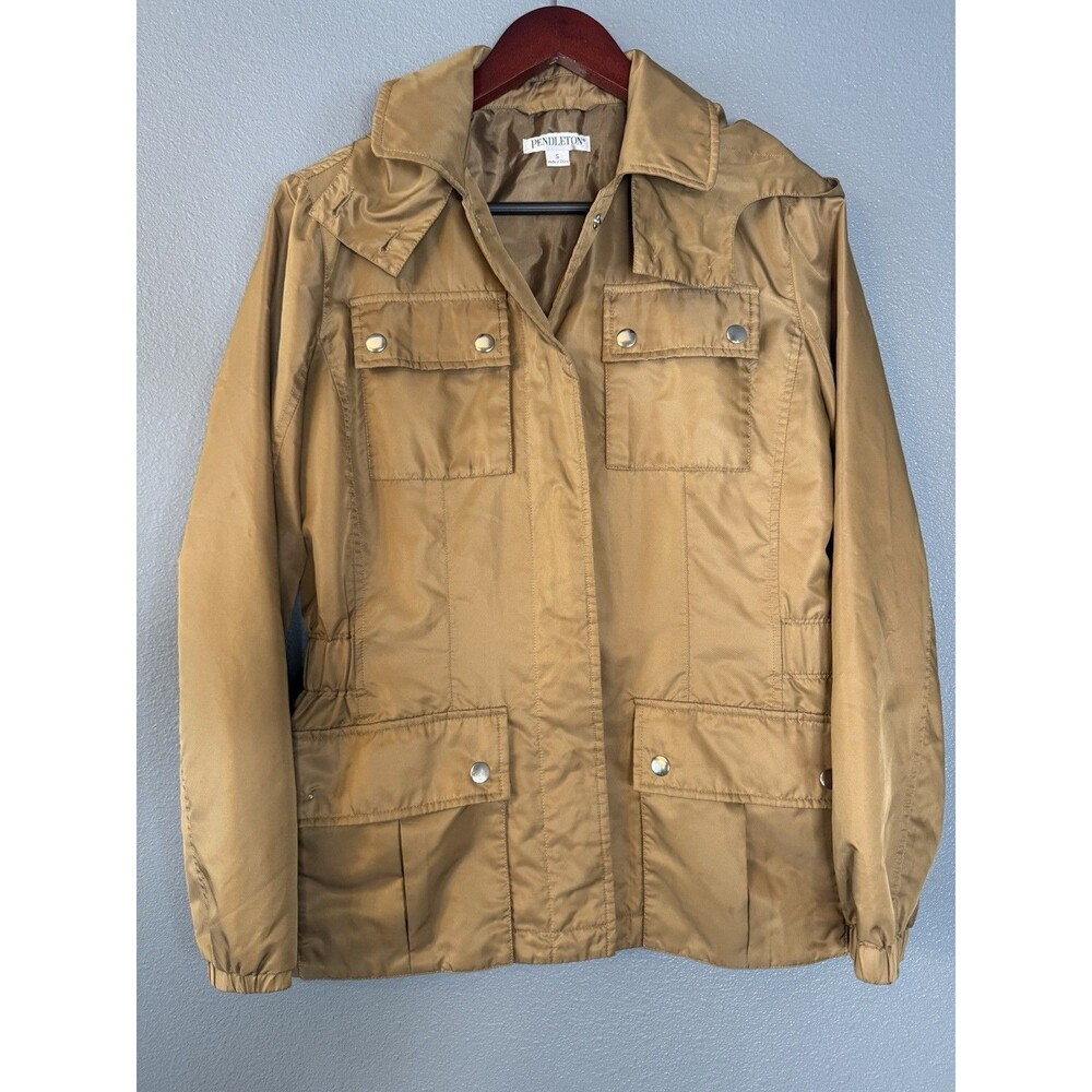Pendleton Women’s Hooded Snap-Front Anorak Jacket Mid-Length Size S
